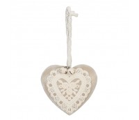 Christmas decoration heart with lace 