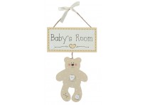 Door hanger "Baby's Room", beige