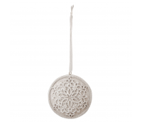 Decorative hanger "Snowflake", silver