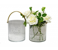 Glass candle holder "Once"