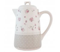 Milk, coffee and tea jug with lid, range "Dots & Flowers" 
