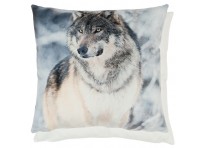 Cushion Cover "Wolf in winter forest"