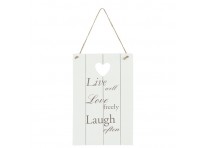 Decoration / Text plate "Live, Love, Laugh"
